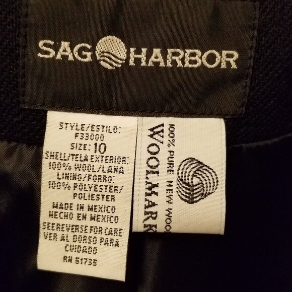 Sag Harbor Black Wool Jacket - Picture 3 of 3